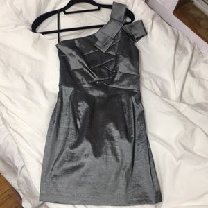 Jessica McClintock one shoulder cocktail dress